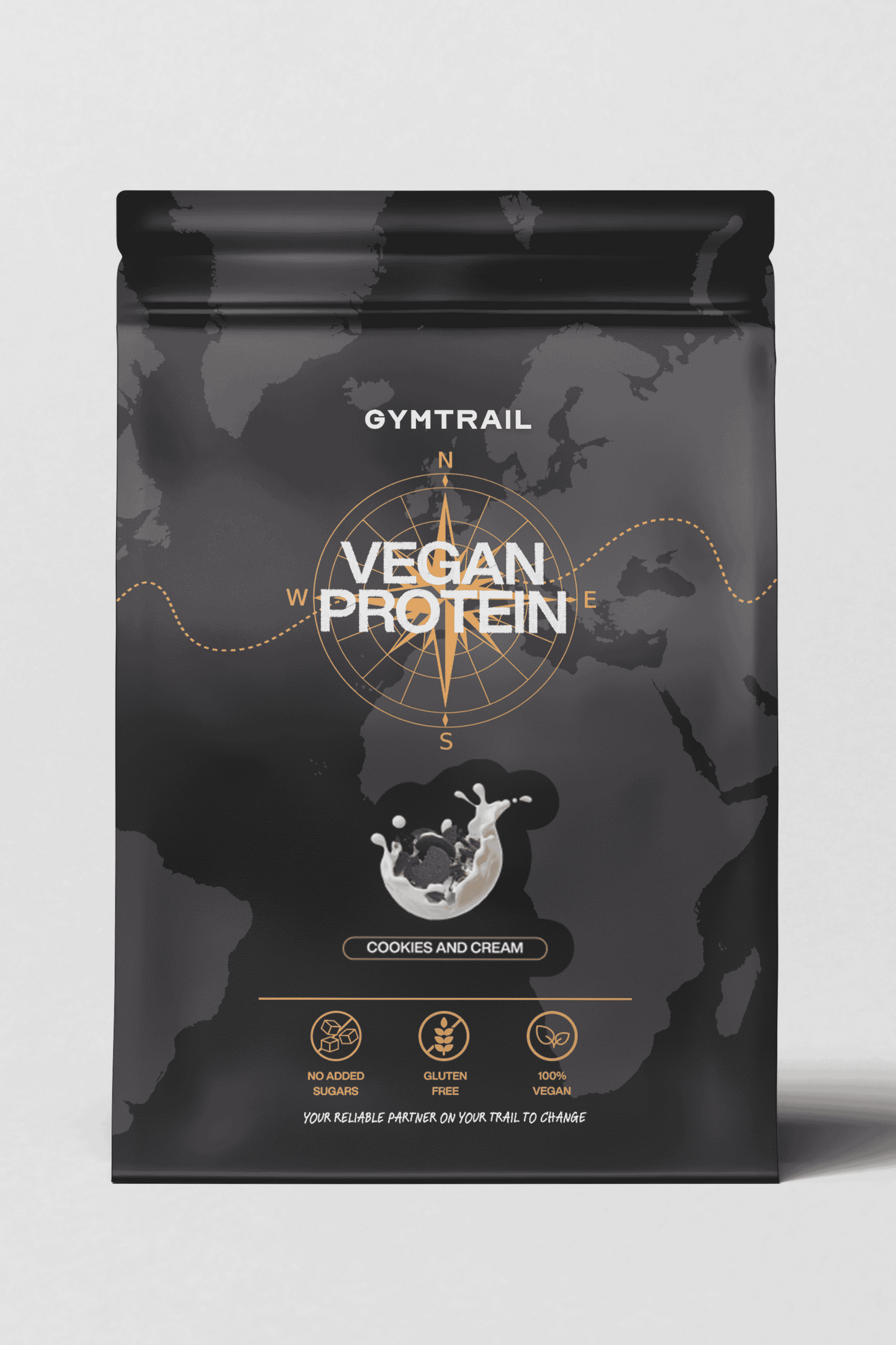 GYMTRAIL Veganes Eiweißpulver - Cookies & Cream - Gymtrail