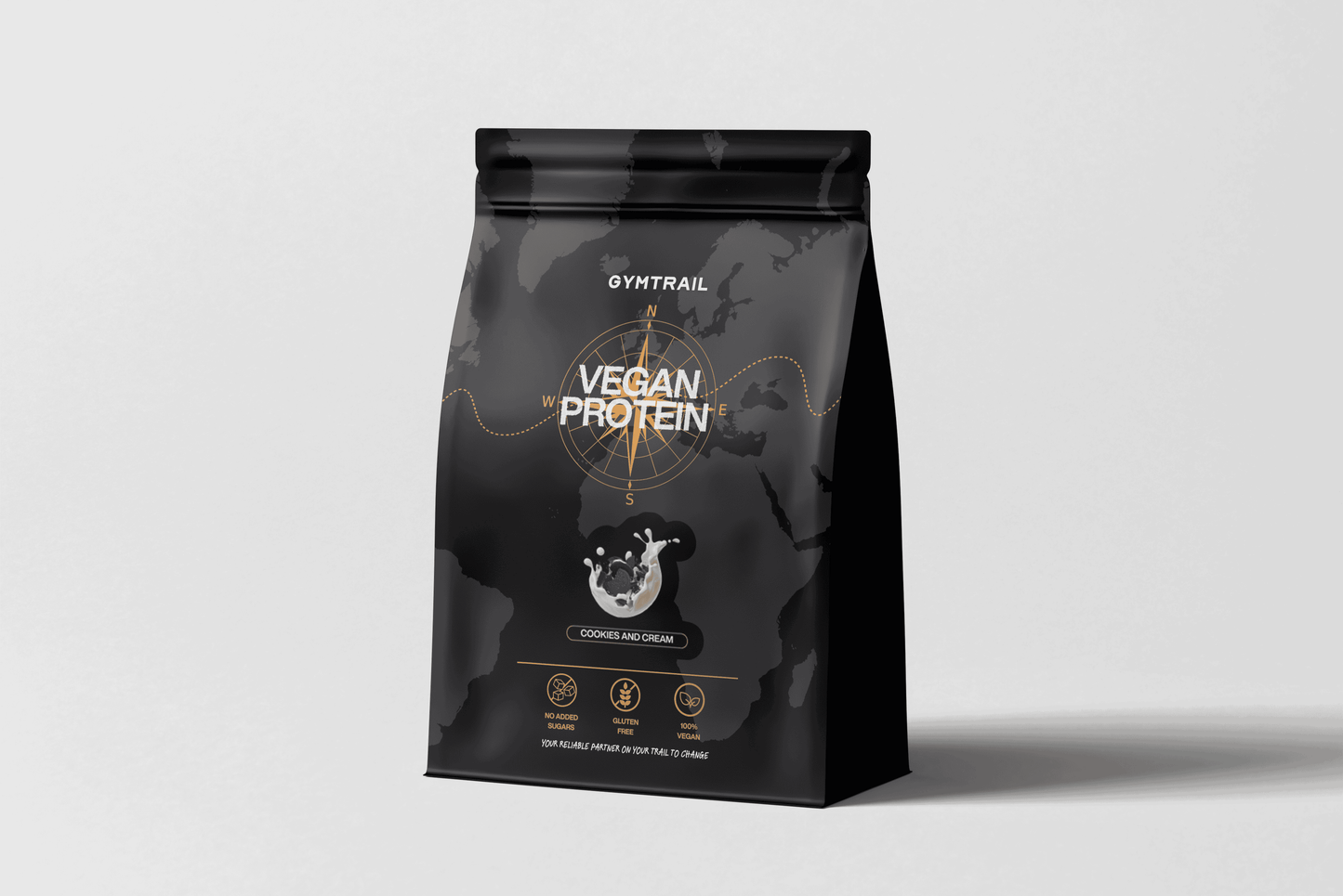 GYMTRAIL Veganes Eiweißpulver - Cookies & Cream - Gymtrail