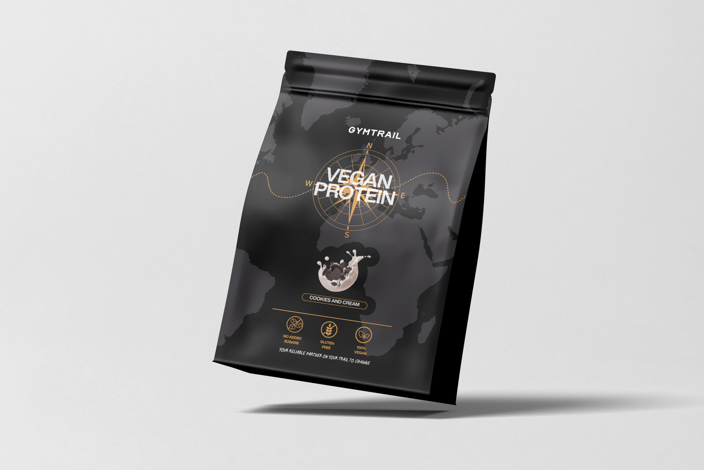 GYMTRAIL Veganes Eiweißpulver - Cookies & Cream - Gymtrail