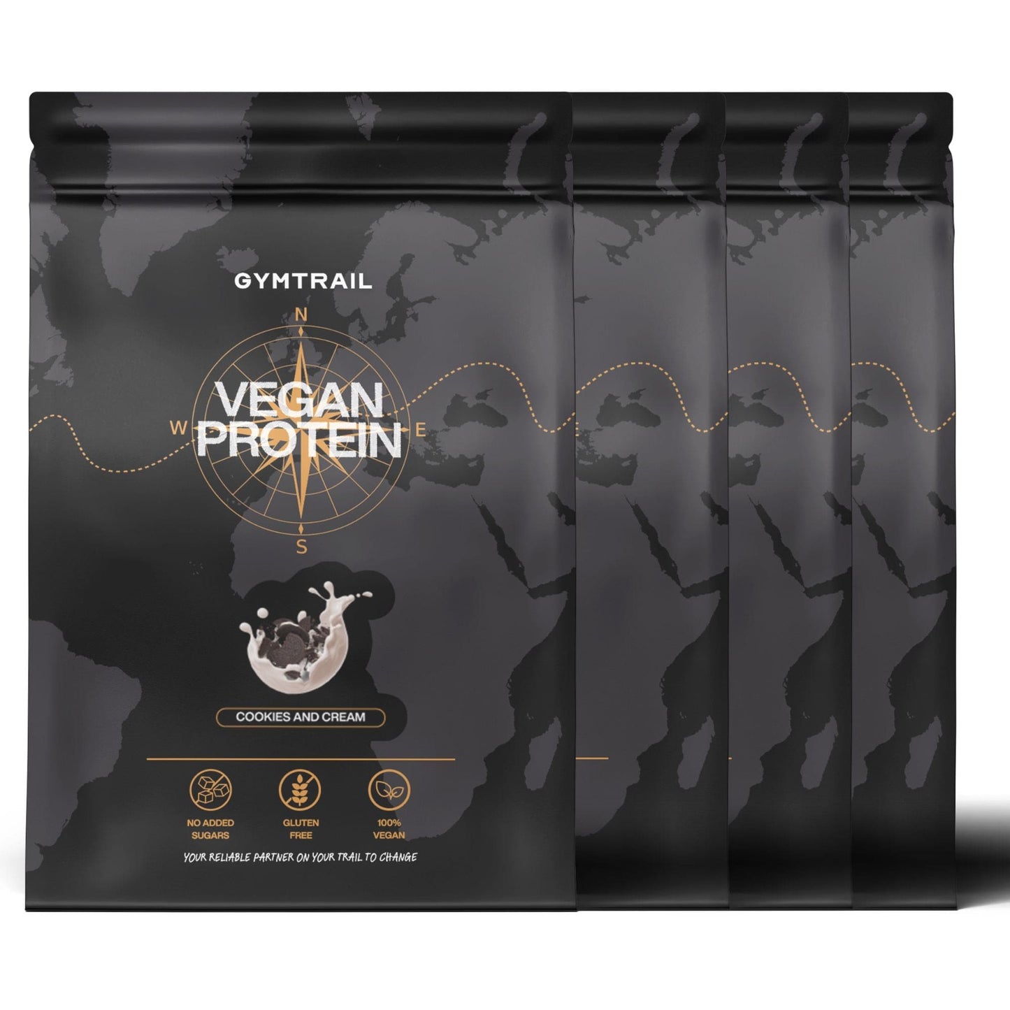 GYMTRAIL Veganes Eiweißpulver - Cookies & Cream - Gymtrail