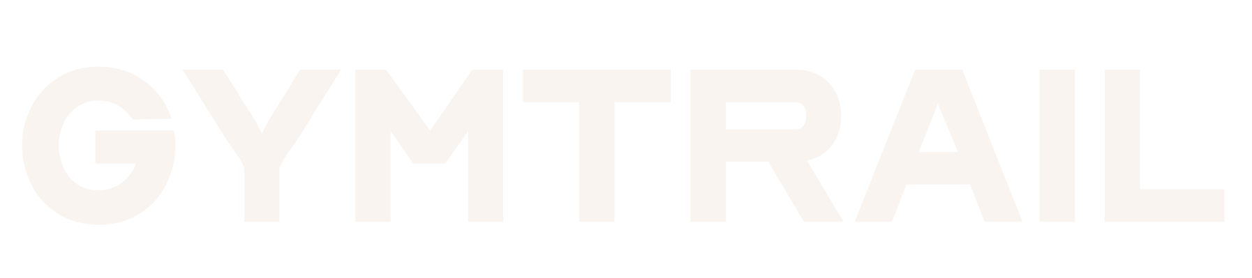 Das Wort GYMTRAIL wird in fetten Großbuchstaben mit einer hellbeigen Farbe auf einem hellgrauen Hintergrund dargestellt.